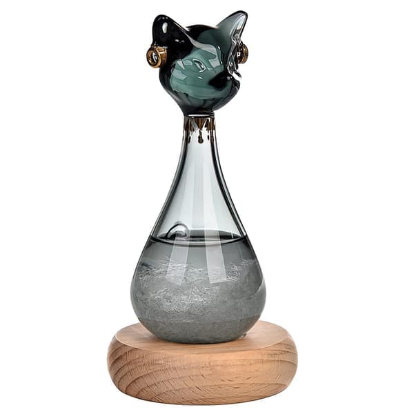 Værglass, Stormglass Værmelding, Katteformet Flaske Værmelding Værstasjon