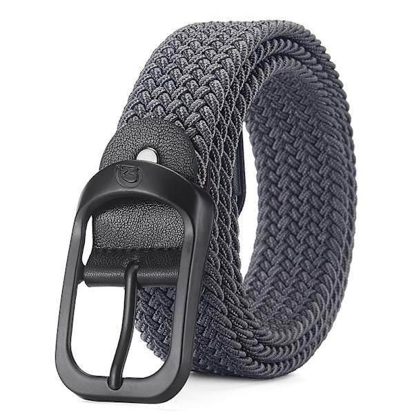 Ny elastisk flätad hårslips för män - 120 cm Grå Grå Grey