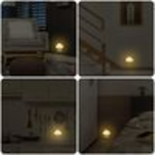 LED nattlampe for barn, baby, nattlys med plugg, lyssensor, varmhvit, 3D sky-lampe