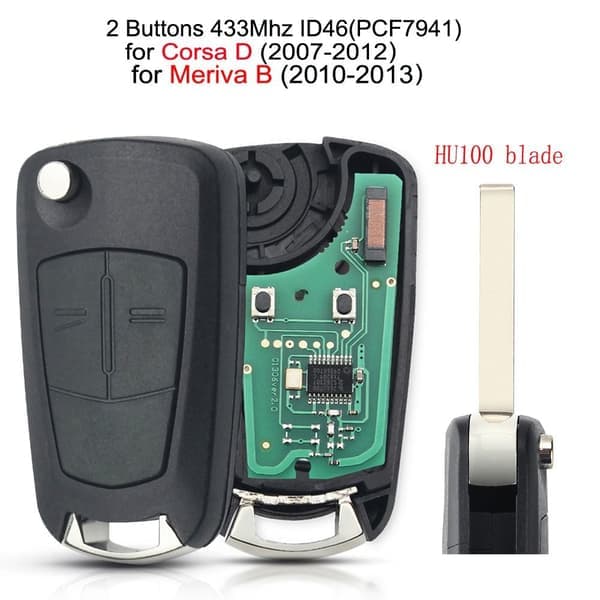 Kauko-ohjattava auton avain 2BT ASTRA H 7941