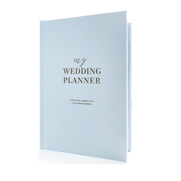 Bryllupsplanlægningsbog og -organizer Den komplette bryllupsplanlægningsjournal for forlovede par A5 hård blå