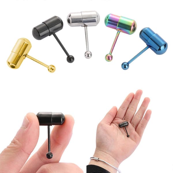 Tungepiercing Smykker Tungenegl Kroppspiercing Stang Tunge Ringer blue
