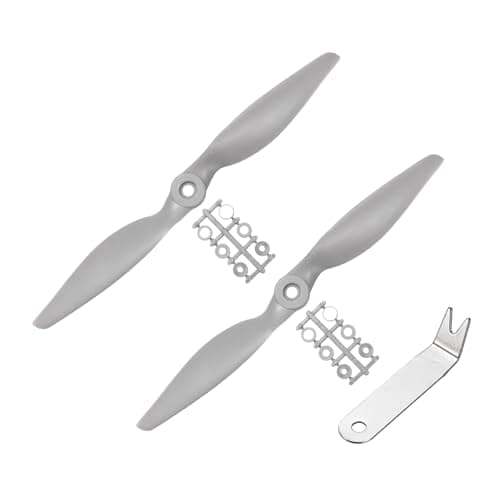 MECCANIXITY 9x6 tommer RC-propeller, 2-bladede propellerstatninger grå høyhastighetspropell med adapterringer og propellnøkkel for RC-fly 2 9" x 6"