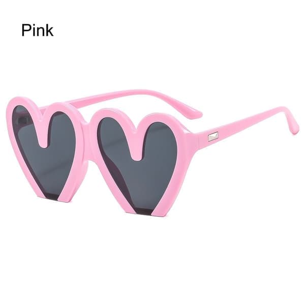 Hjerteformede solbriller for kvinner Strandsolbriller ROSA Rosa Pink