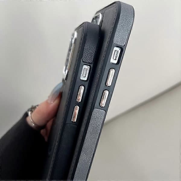 Side Læder Magsafe Telefon Cover til iPhone 15 Pro Max