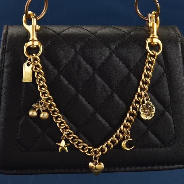 Väskberlocker för handväskor - Söt handväskkedjeberlock - Väskaccessoarer Berlocker för kvinnor Heart-chain-golo