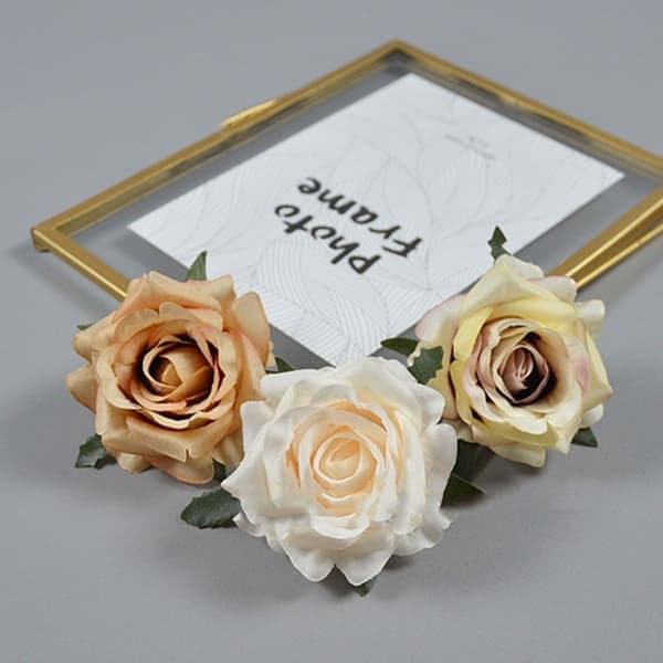 10 st konstgjorda rosor Falska rosor VIT Vit white