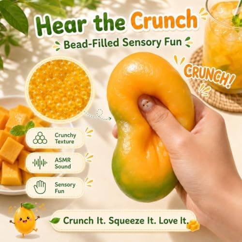 Sprød Mango Squishy Asmr Perlefyldt, Langsomt Stigende Klemme Mango Mango