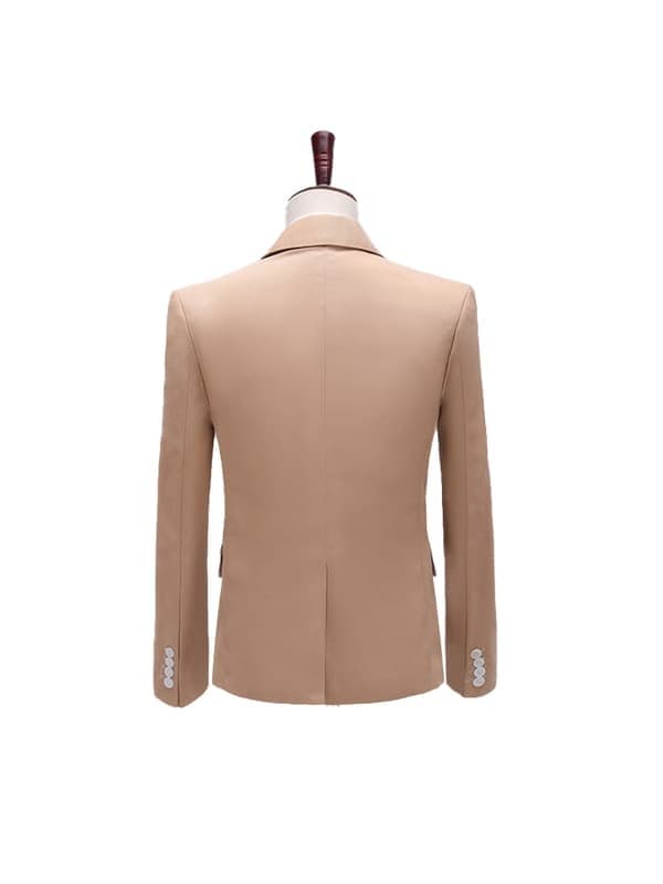 Herr 2-delad kostym Slim Fit Business Bröllopsfest Smoking, Ljus Kaffe, Storlek 2XL Light coffee 2XL