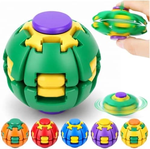 Press to Spin Fidget Spinner HelixCore Spin Stressboll Sensoriska Fidgetleksaker Green
