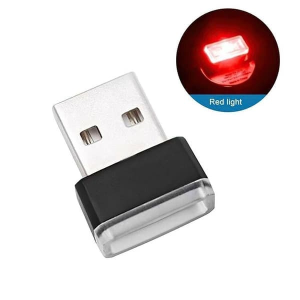 Auton sisävalaistus USB LED PUNAINEN Punainen red