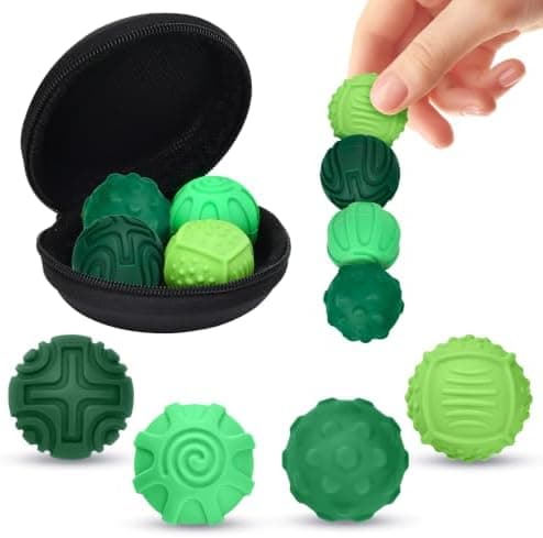 Silikon Fidget Leksaker Presenter för Vuxna Tonåringar 4PCS Magnetiska Bollar Stressleksaker