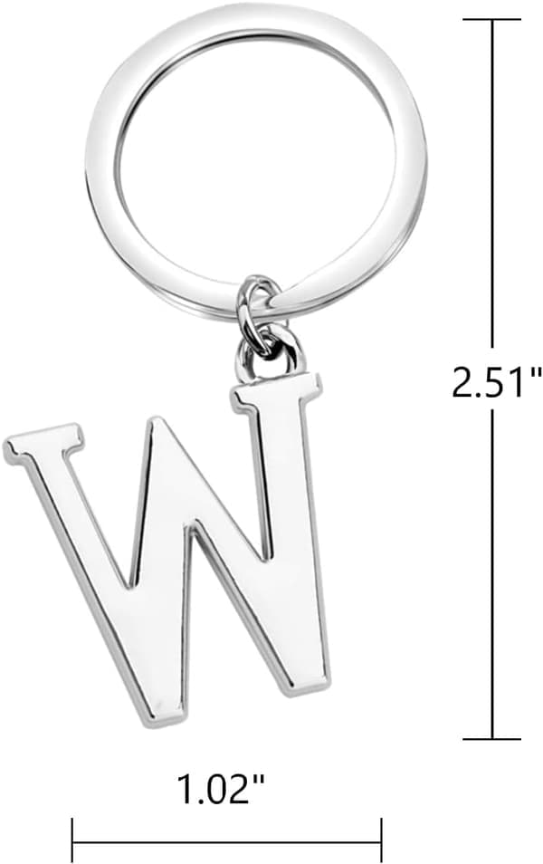 Nyckelring Bokstav - Initial Bokstav Nyckelring Berlock W W