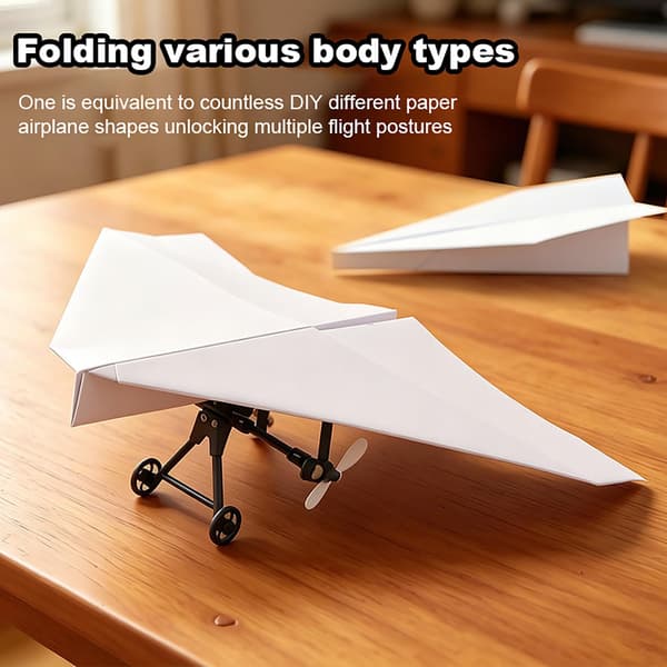 Fjernstyret papirflysæt, DIY elektrisk RC-fly med gyro-stabilisator, dobbelte propeller, letvægts RC-svævefly-samlelegetøj til børn B