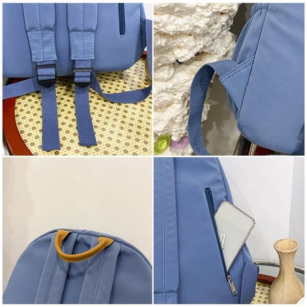 Ryggsekk Skolesekk BLÅ Blå blue