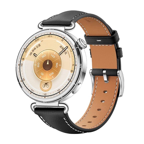 Til Huawei Watch GT 6 41mm blød læderurrem Silver Buckle