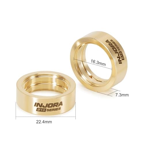 INJORA 10g messing indre klemringe til INJORA 0,7\" D18 hjul (2 STK) 2PCS for front wheels