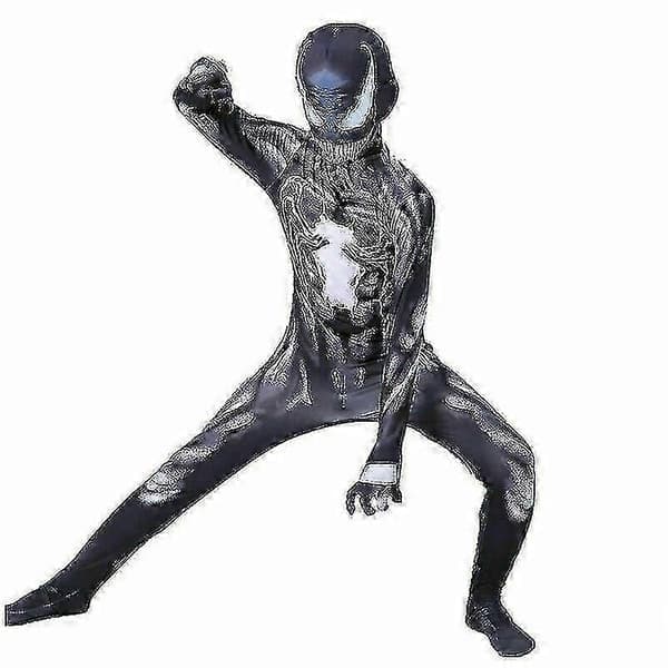 Børne Venom Spider Man Superhelt Cosplay Kostume, DSW, Sort, Størrelse 150cm Black 150cm