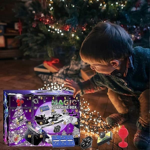 Magisk Julekalender 24 Magiske Tricks, Tryllesæt til Børn 6+, Julekalender Legetøj