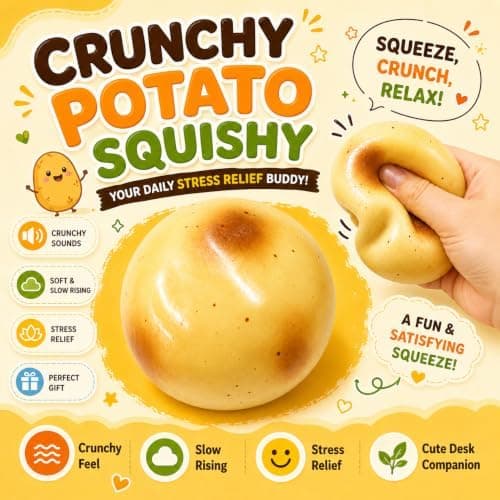 Rapea peruna Squishy Asmr helmellä täytetty, Rapeat peruna Squishyt Potato