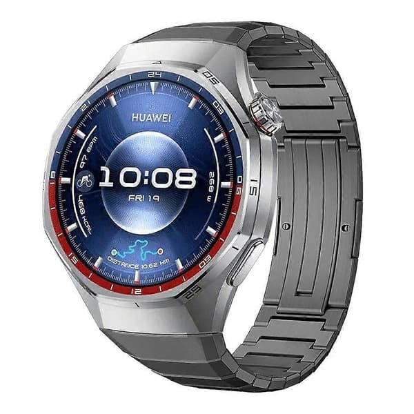 Til Huawei Watch GT 6 Pro 46mm Titaniumlegeringsrem Bambusled Urrem - Titanium Grå Grey Titanium Grey