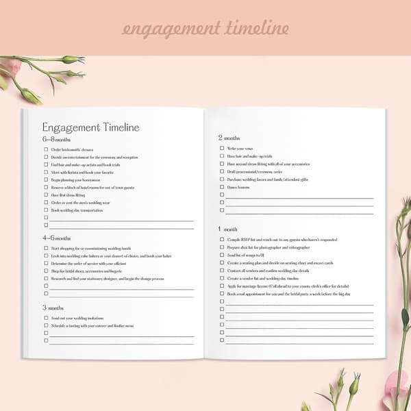 Bryllupsplanlægningsbog og -organizer Den komplette bryllupsplanlægningsjournal for forlovede par A5 hård blå
