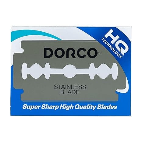 Dorco ST300 Platinum Double Edge Barberblade 100 Stk. Premium Rustfrit Stål til Glat Præcis Barbering