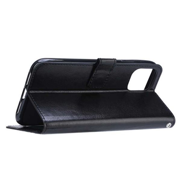 iPhone 13 Mini Plånboksfodral, Svart Läder