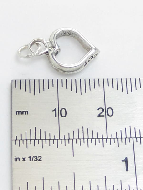 Hjerte sterling sølv sjarm .925 x 1 Hjerter Kjærlighet sjarm