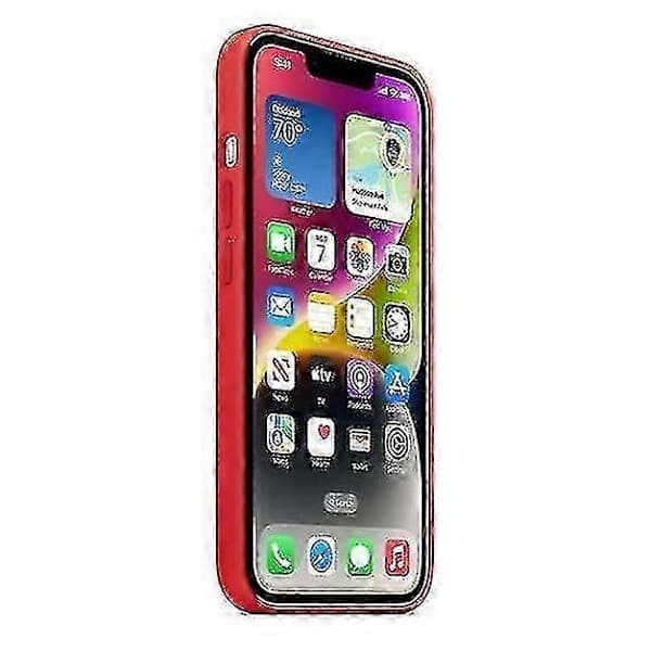 Silikonfodral kompatibelt med iPhone 14 - Mjukt, stötsäkert, smalt skyddsfodral rött rött Red