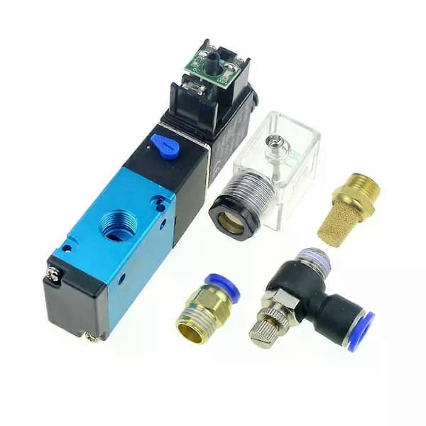 3-vejs port 2-position 12V 24V 220V pneumatisk luftmagnetventil elektrisk gasmagnetventil 10mm 6mm 8mm slange DC 24V