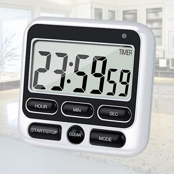 Elektronisk kökstimer LCD-skärm Stor skärm Elektronisk timer Positiv