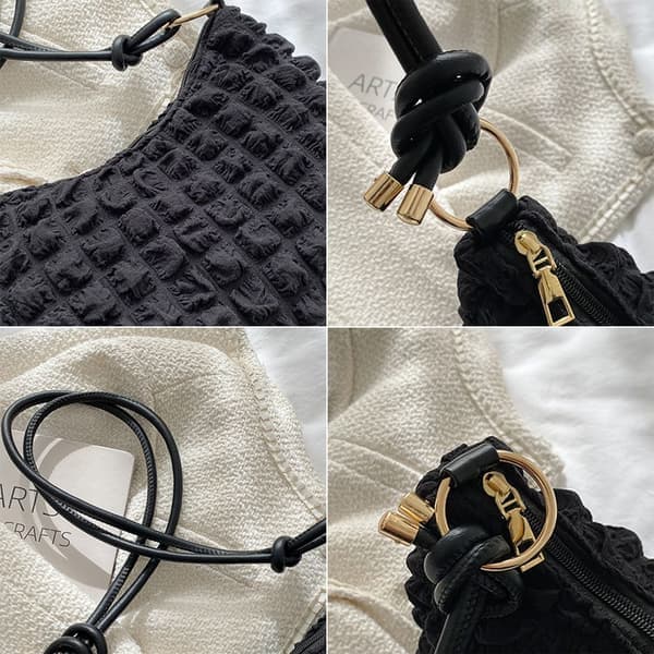 Trendy skuldertaske til kvinder med stor kapacitet hvid white