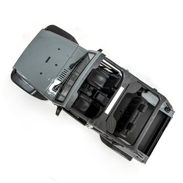 1/10 RC Hard Body Shell Kit (Stålrør Halvdør, Usamlet) - Passer til de fleste 1/10 RC Crawlere med 313 mm akselafstand (Titanium Grå) Titanium Gray