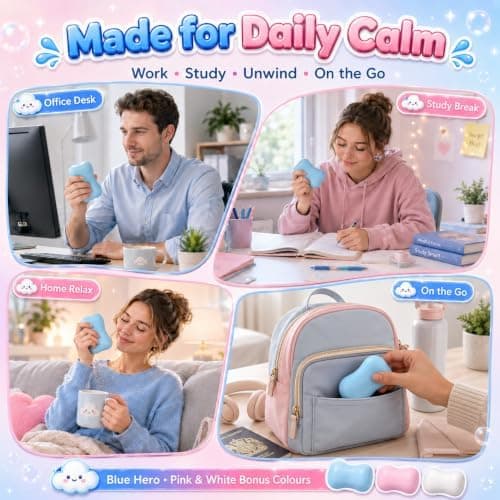 Sprød sæbe Squishy Asmr perlefyldt, Sprøde sæbe Squishies Soap Blue