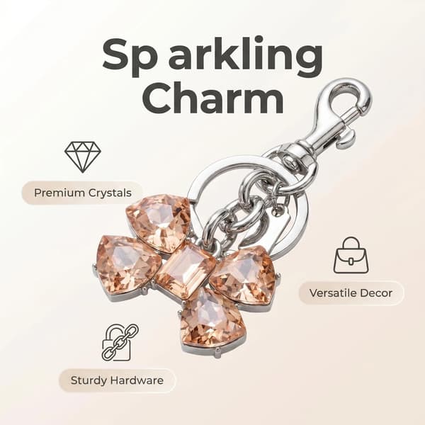 Väskberlock, söta handväskberlocker, väsktillbehörsberlocker, väskkedjor, handväskberlocker Orange Diamond