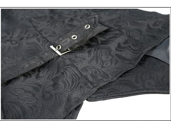 Paisley veste til mænd victoriansk steampunk gotisk kostumevest, sort, størrelse S black S