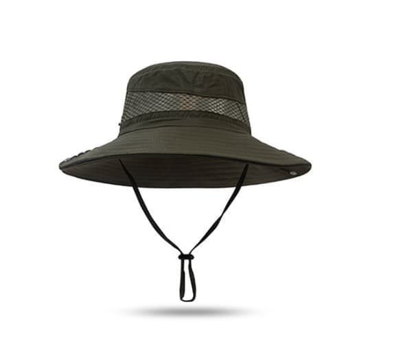 Solhattar för män Sommarhatt Bredbrättad Packbar Cowboyhatt Vandringsfiskehattar, Armégrön Army Green