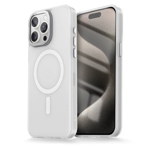 iPhone 12 Pro Max Skal, MagSafe Frostat Skyddsfodral, Vit white