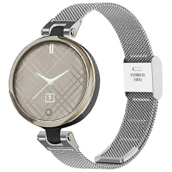 Til Garmin Lily Metal Urrem Milanese Mesh Håndledsrem Erstatning med Værktøj Silver Silver