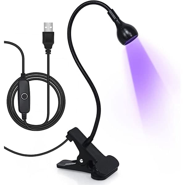 UV LED mini neglelampe - Kompakt og effektiv til negle og gellak (sort)