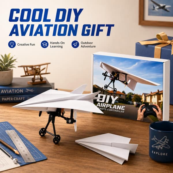 Uppgraderat DIY RC Pappersflygplanskit med Gyrostabilisator & Träningsflygplan (#2) #2