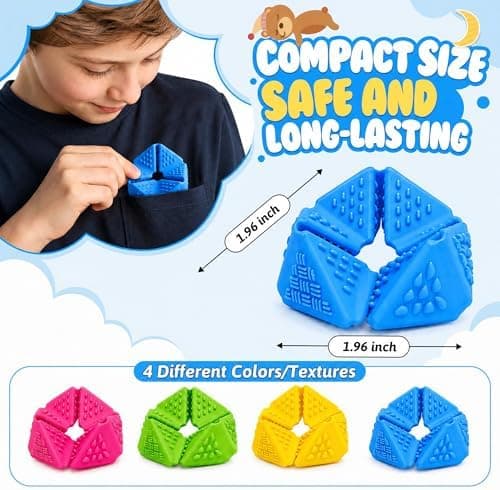 Silence Fidget Leker Flip Cube Fidget Leker Stille Fidget Leketøy 4 stk