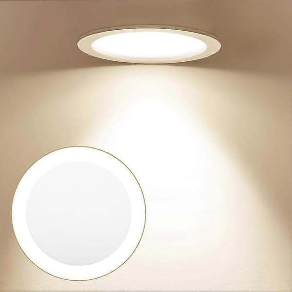 6 stk. flate downlight-diffusorark for lysmykning, erstatning for innfelt belysning, antirefleks-diffusor, DIY-lampedeksel
