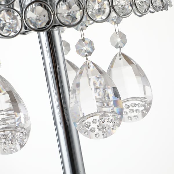 Moderna LED-bordslampor i kristall för sovrum, silver Silver