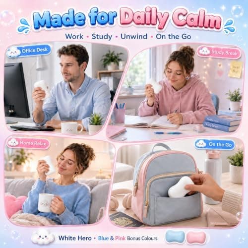 Sprød sæbe Squishy Asmr perlefyldt, Sprøde sæbe Squishies Soap White