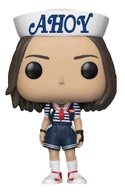Stranger Things Robin i Scoops Ahoy-uniform Vinylfigur, Samleobjekt Robin-figurmodell for fans og samlere