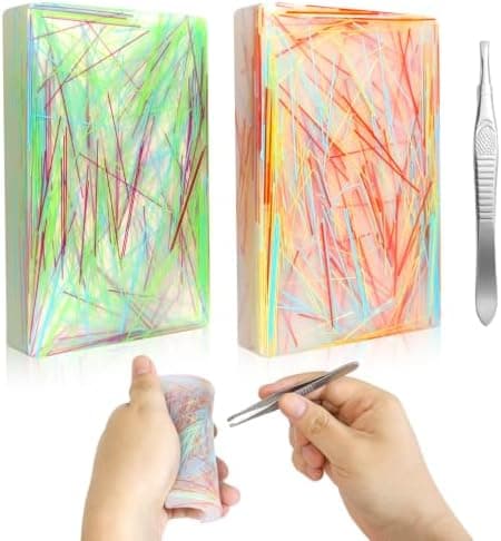 2PC Picky Pad - Bärbar Pimple Popping Leksak, Hudplockande Fidget Leksak