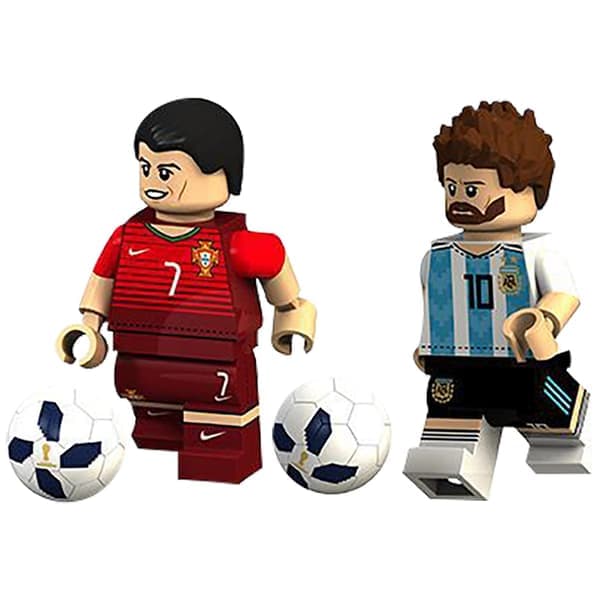 8-pack Super Star Minifigurer Leksaksfotbollsspelare Byggklossar 8 st