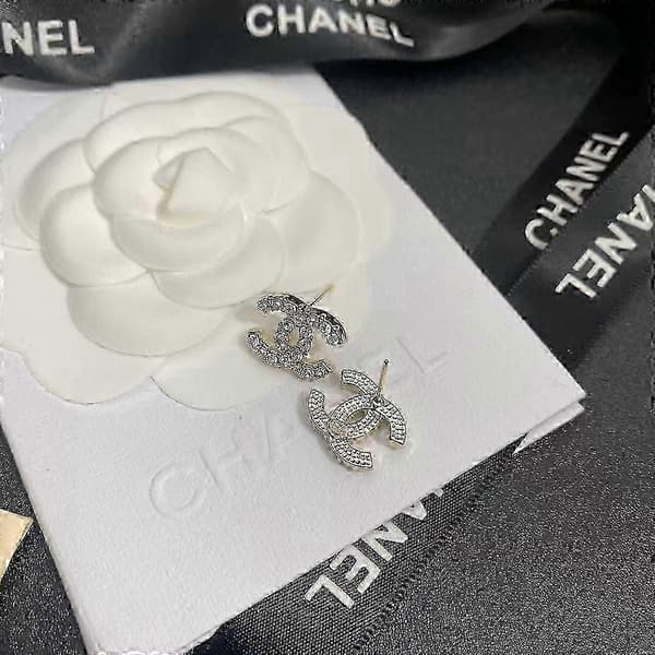 Chanel Dobbelt C Alle Diamant Luksus Øreringe